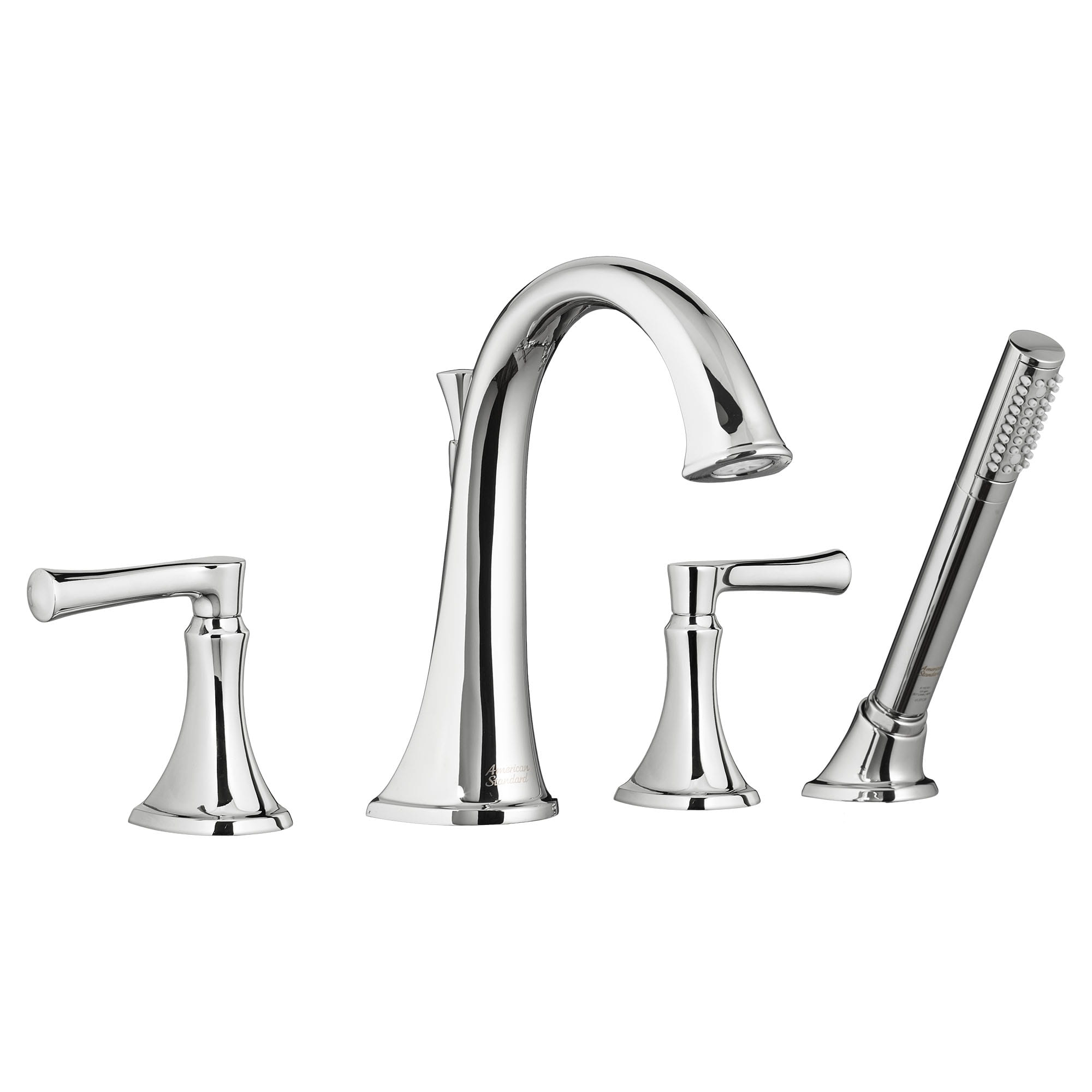 Estate Bathtub Faucet With Personal Shower for Flash Rough In Valve With Lever Handles CHROME
